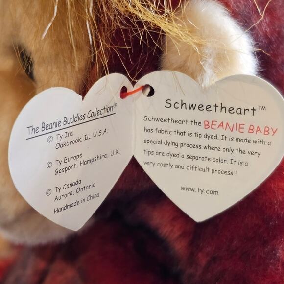 Vintage 1999 Ty Beanie Buddy SCHWEETHEART Plush Orangutan Monkey 14" - Picture 12 of 13